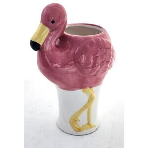 VASE/UTENSIL HOLDER-Pink Flamingo-Stands Tall-Unique-Counter Decor